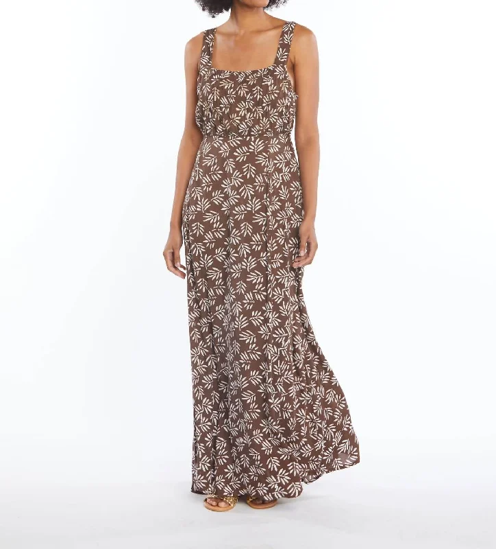 Versatile outfits to transition from day to night   Palm Sicily Maxi Dress In Brown