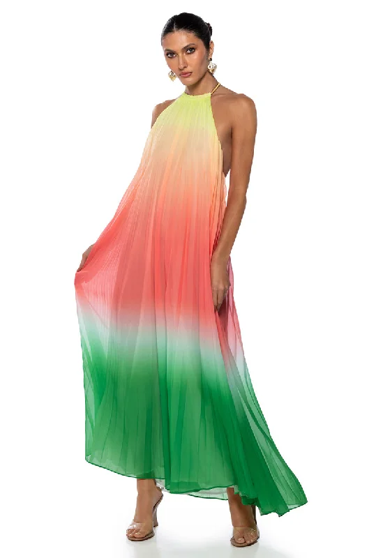 Timeless women’s fashion for any occasion   LIVING MY LIFE HALTER NECK OMBRE MAXI DRESS