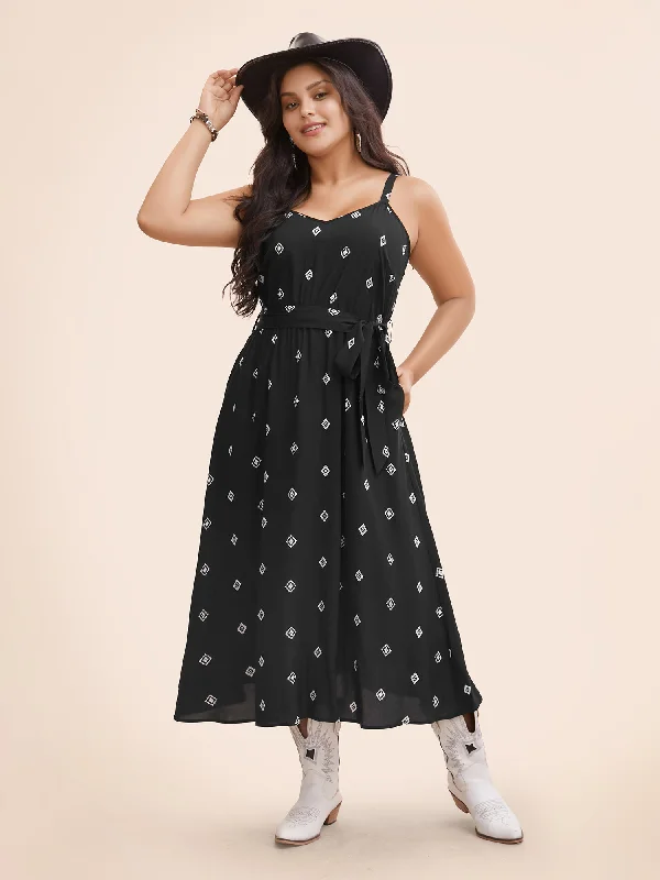 Bold, confident, and stylish women’s clothing   Cami Printed A-line Midi Dress