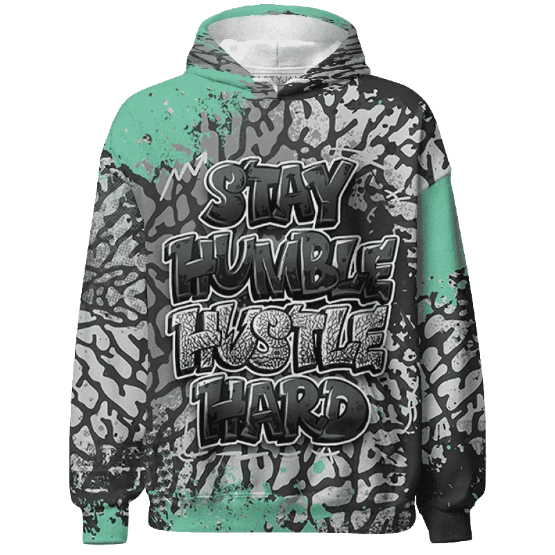 NastyJamz Green Glow 3s Hoodie Match Stay Humble Hustle Hard 3D