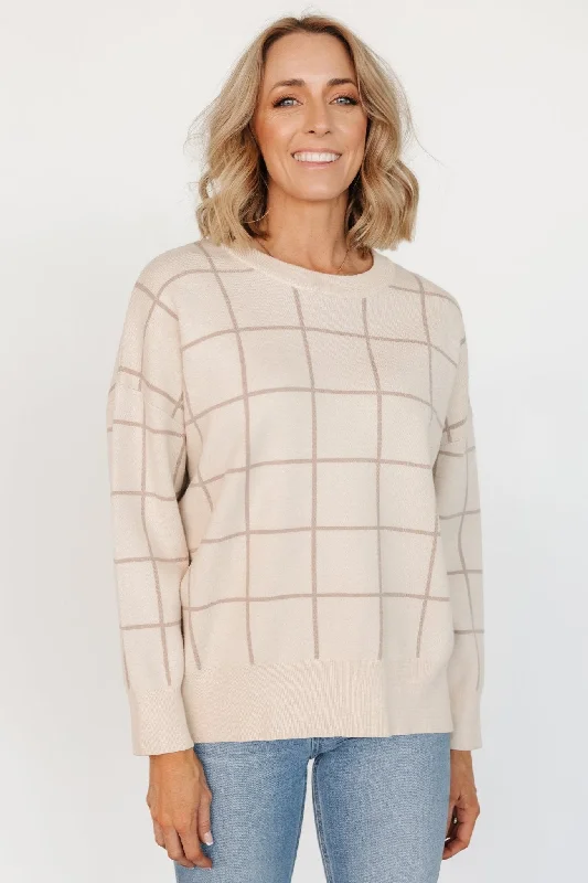 Alden Knit Sweater | Oatmeal + Taupe