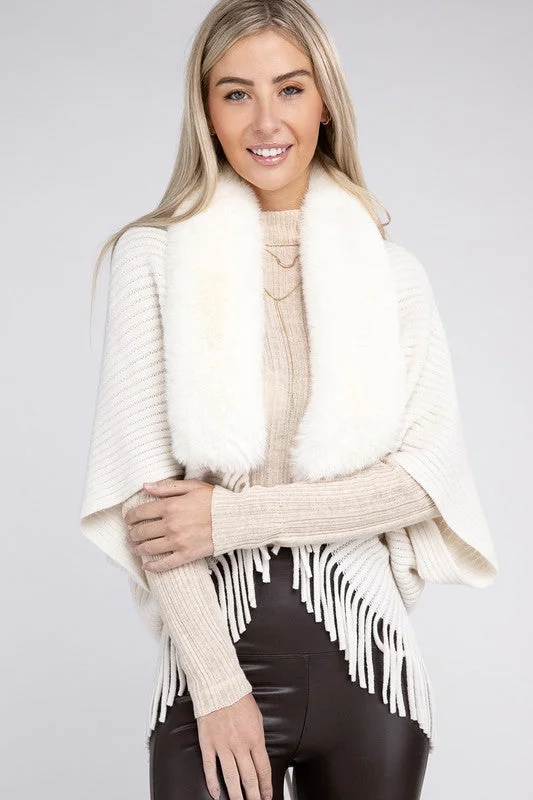 Cozyfringe ™ - Winter Knit Fringe Fur Cardigan