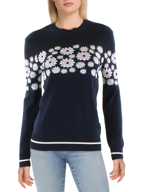 Fashionable, yet affordable women’s apparel Womens Floral Print Crewneck Pullover Sweater Fashionable, yet affordable women’s apparel Womens Floral Print Crewneck Pullover Sweater