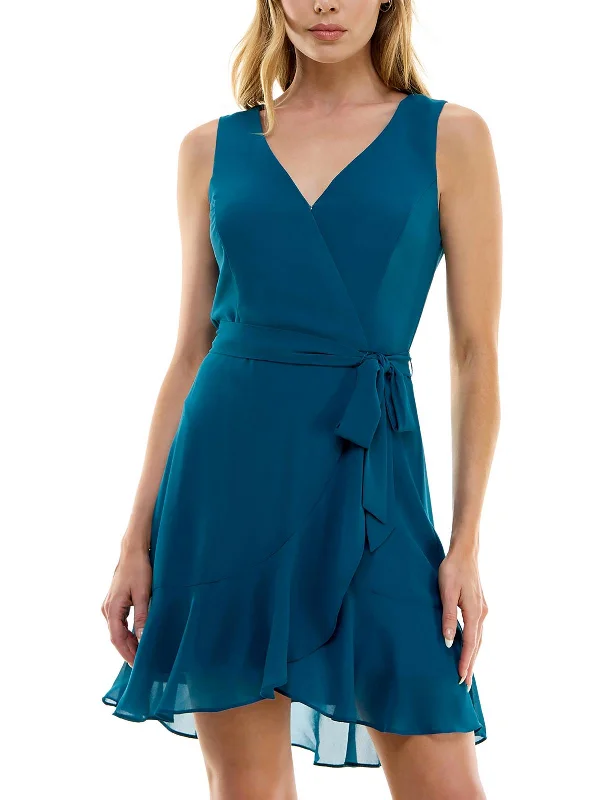 Summer-ready fashion for stylish women   Womens Sleeveless Mini Wrap Dress