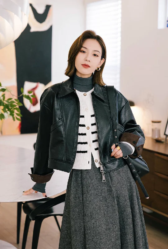 Chic, modern looks for the stylish woman   Laura Faux Leather Jacket - Black