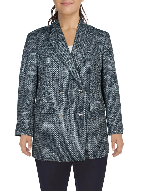 Latest fashion trends for modern women   Womens Tweed Topper Double-Breasted Blazer