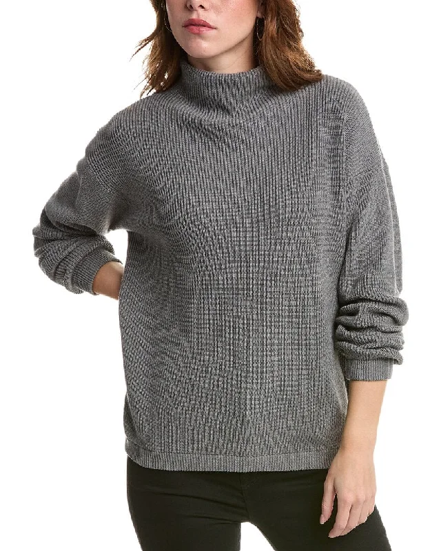A perfect wardrobe for fashionable women   Edinburgh Knitwear Shaker Knit Funnel Sweater