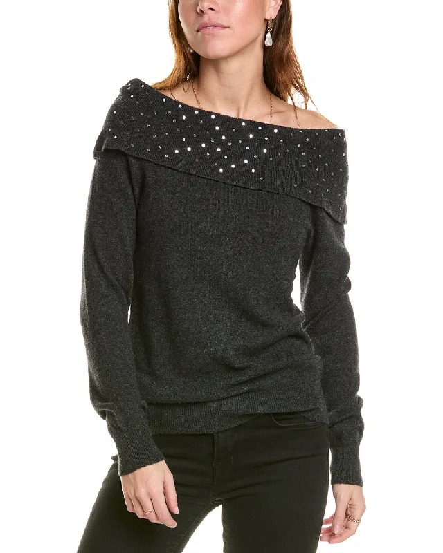 Stylish clothing designed to flatter every woman   sofiacashmere Off-the-Shoulder Cashmere Sweater